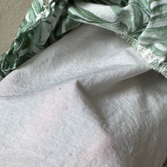 Janie and Jack Green Leaf Print Lined Sundress - Picture 4 of 5